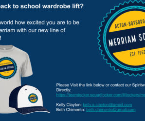 New Merriam SpiritWear Site.  Always open!