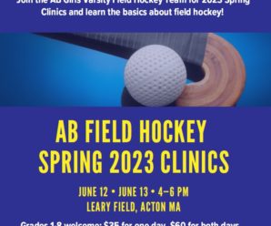Field Hockey Clinic June 12 and June 13, 4-6pm